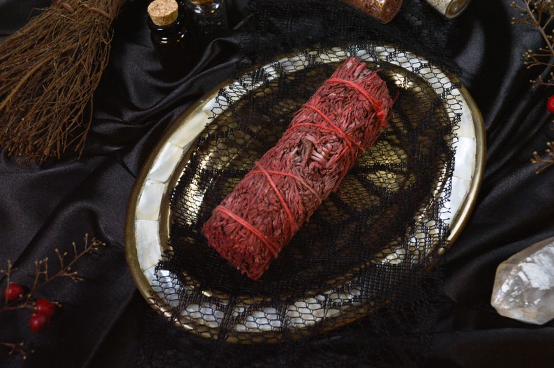 Dragon's Blood Sage Smoke Bundle Mountain Sage Protection Energy Cleansing Ritual Witchcraft Witchcraft Supplies image 3