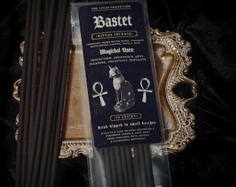 Bastet Incense | Cat Goddess | Egyptian Goddess | Protection | Abundance | Devotion | Fertility | Witchcraft | Offering | Bast