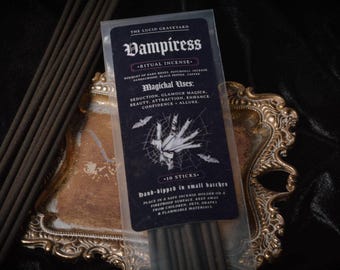 Vampiress Incense | Seduction | Witchcraft | Attraction | Glamour Magick | Beauty | Ritual Incense | Spell Incense | Goth Witch