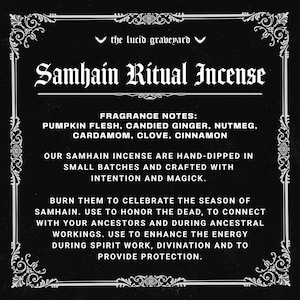 Samhain Incense | Halloween | Sabbat | Witchcraft | Spirit Communication | Ancestor Work | Honor the Dead | Protection | All Hallows Eve bild 2
