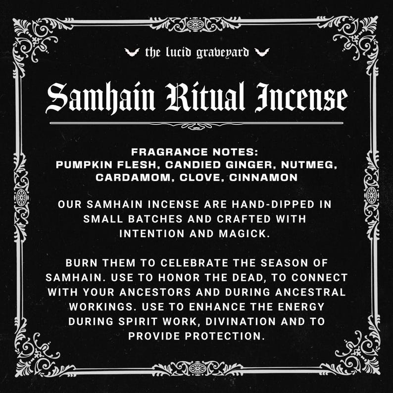Samhain Incense | Halloween | Sabbat | Witchcraft | Spirit Communication | Ancestor Work | Honor the Dead | Protection | All Hallows Eve bild 2