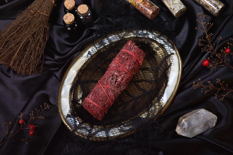 Dragon's Blood Sage Smoke Bundle Mountain Sage Protection Energy Cleansing Ritual Witchcraft Witchcraft Supplies image 1