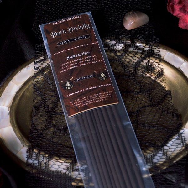 Dark Divinity Incense | Dark Goddess | Witchcraft | Shadow Work | Dark Feminine | Ritual Incense | Rebirth | Hekate | Lilith | Goth Witch