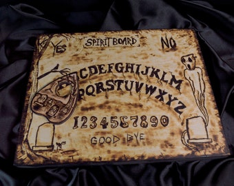 Spirit Board | Ouija Board | Talking Board | Mystical Board | Planchette | Occult | Paranormal | Witchcraft | Handmade | Wood Burned