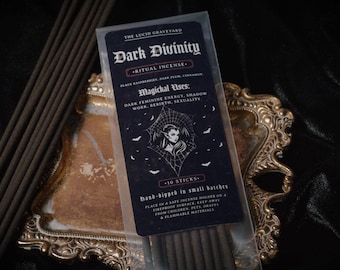 Dark Divinity Incense | Dark Goddess | Witchcraft | Shadow Work | Dark Feminine | Ritual Incense | Rebirth | Hekate | Lilith | Goth Witch