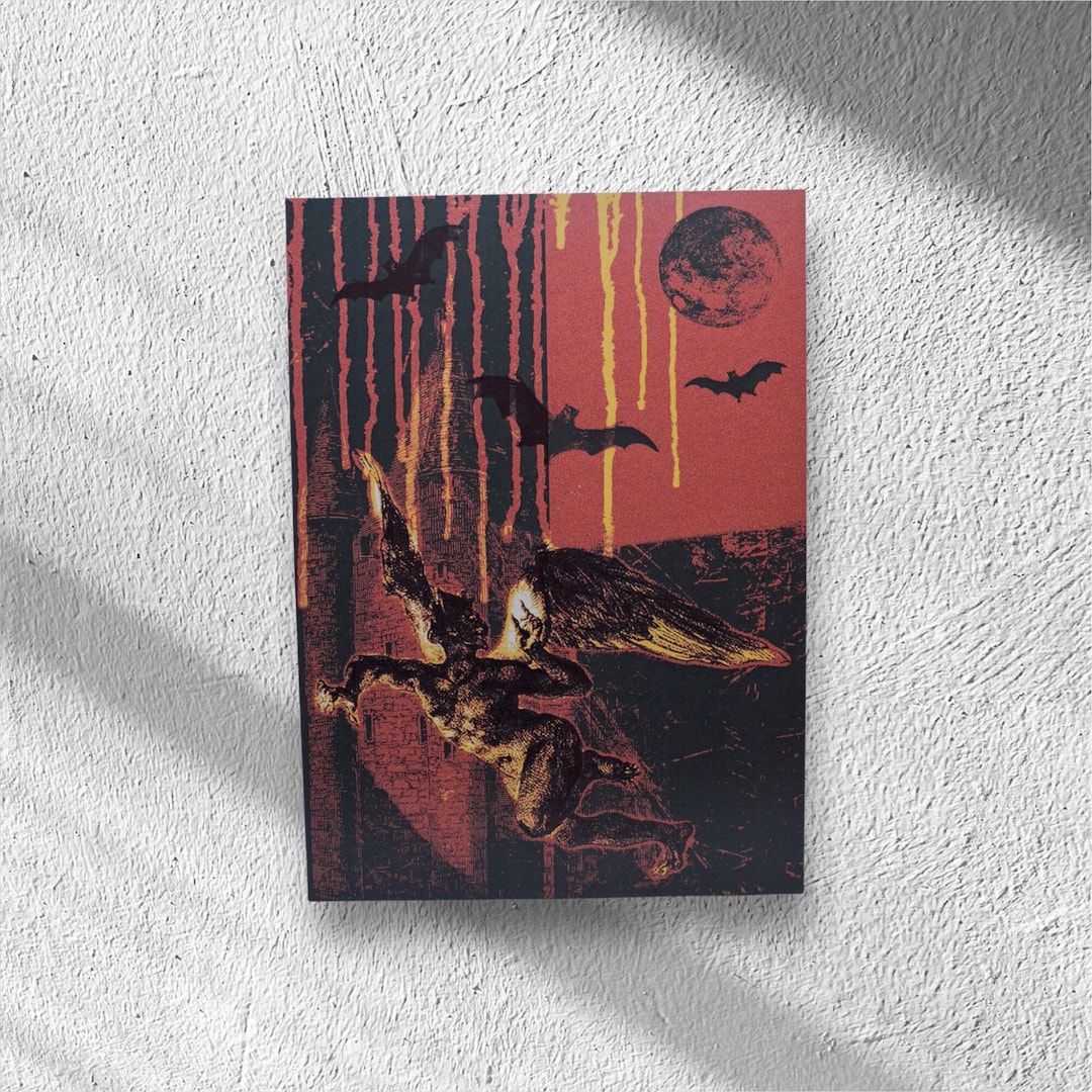 Fallen Angel Art Print 5x7 | Gothic Decor | Goth | Spooky Art ...