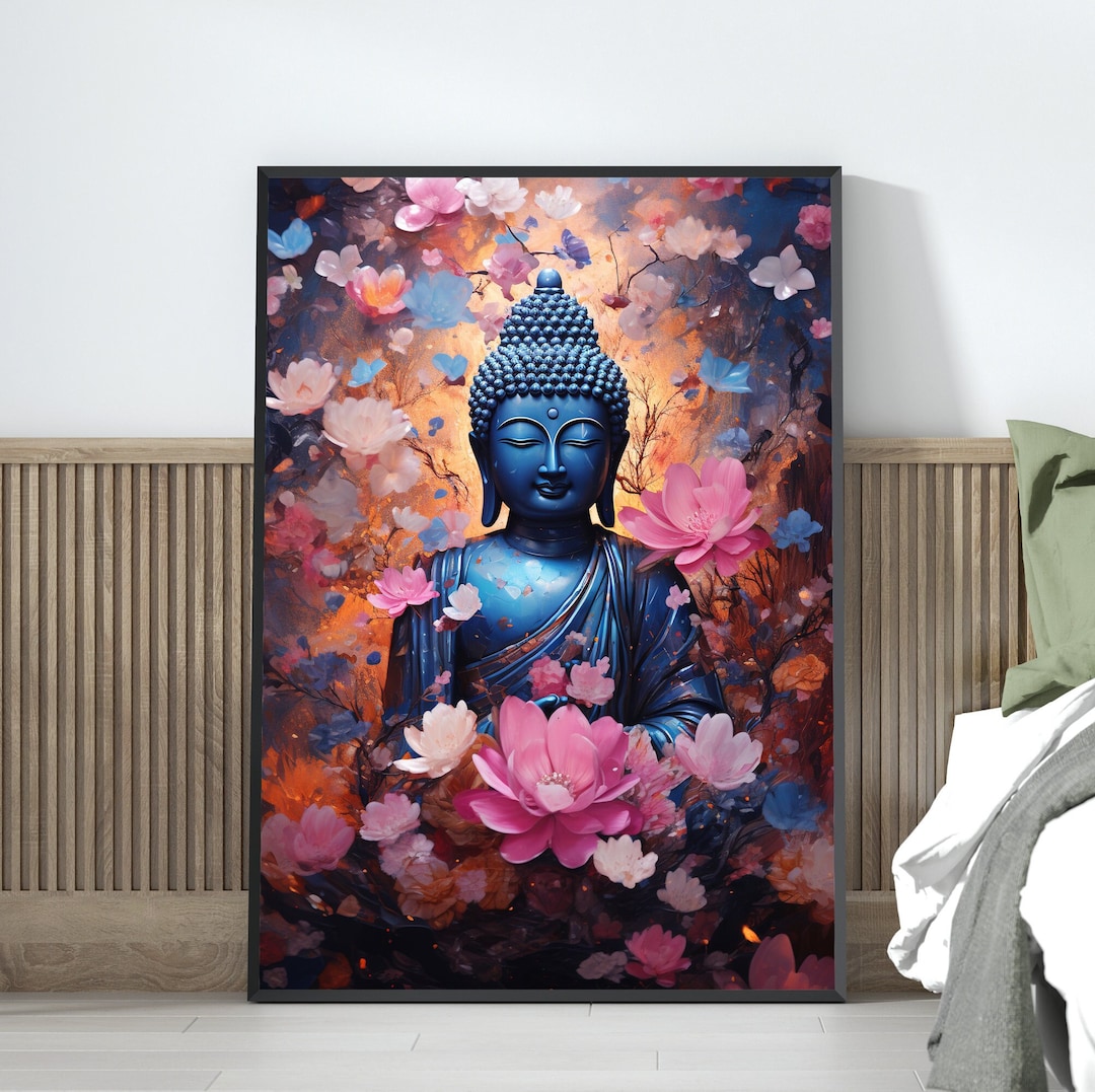 Buddha Wall Art Canvas Buddha Print Buddha Painting Buddha Etsy