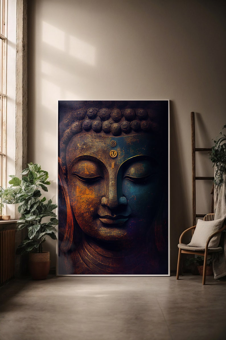 Buddha Wall Art Buddha Painting Stone Buddha Statue Buddha Printable