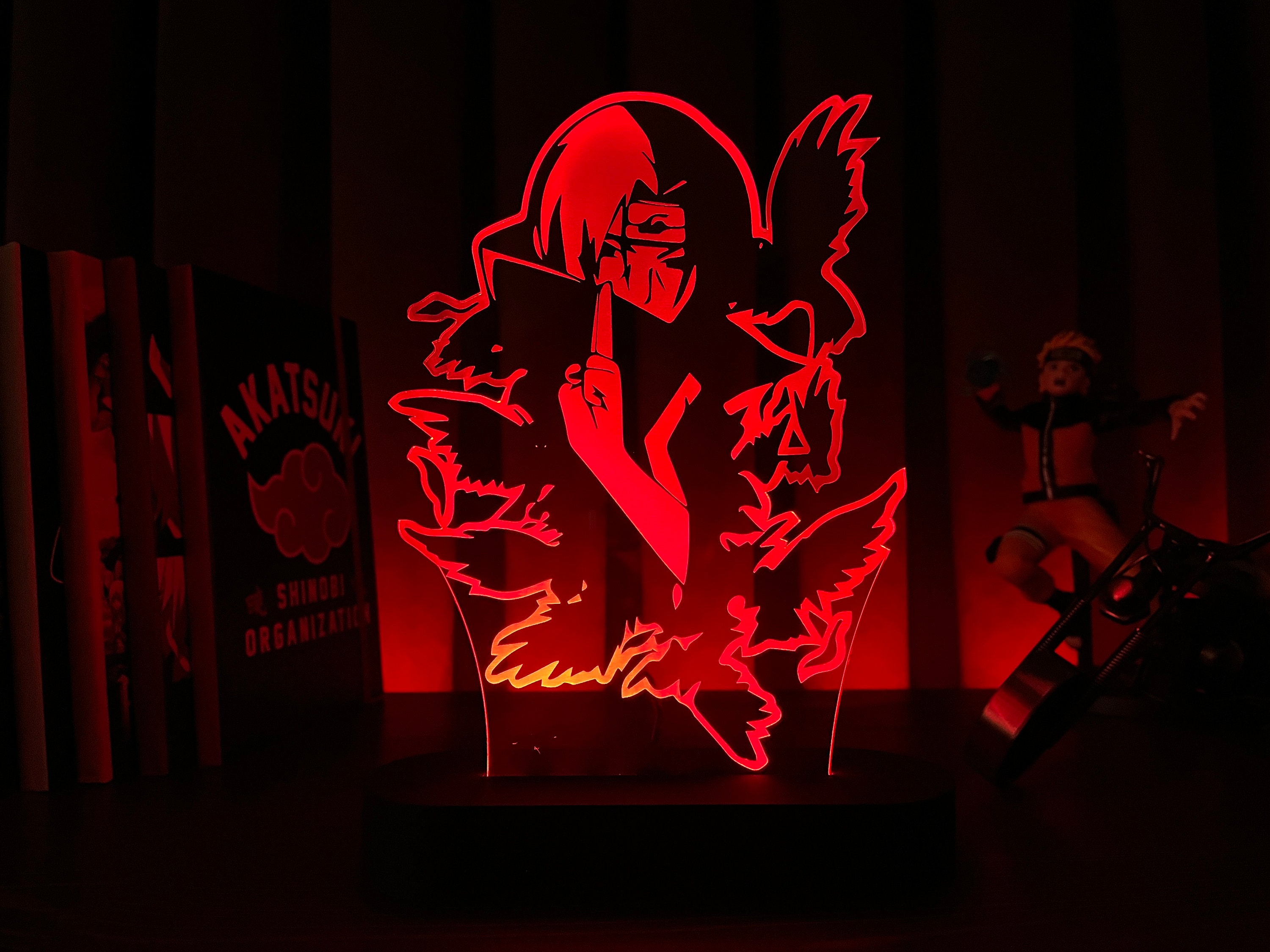 Naruto Akatsuki 7 Color USB LED Anime Silhouette Night Light Wall Decor