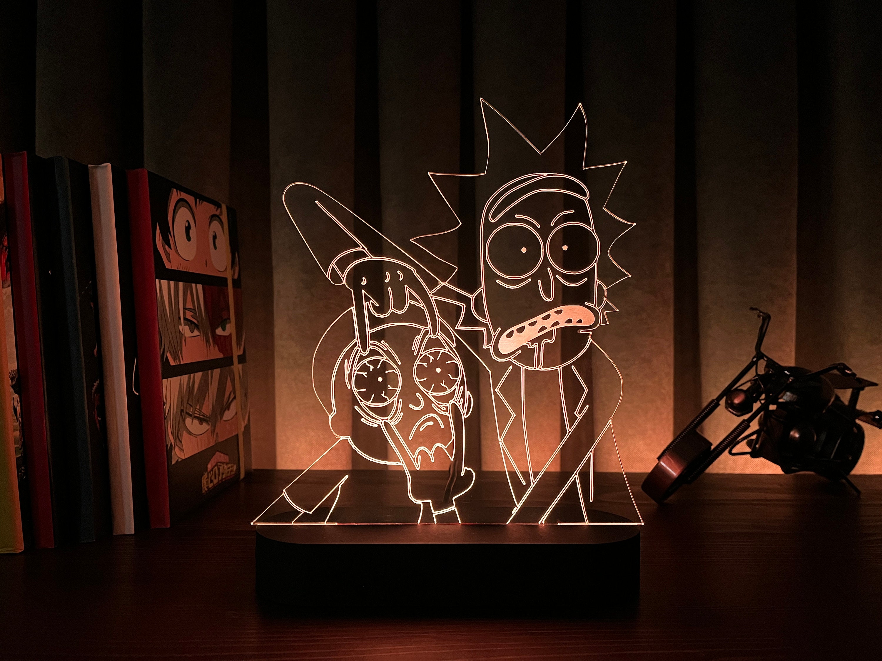 Peinture Moderne A3 Fluorescent Lumineux UV Rick Et Morty Cartoon Décor  Maison