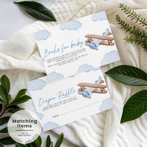 Insteekkaarten babyshower, vliegtuigshowerboek voor babykaart, luchtvaartbabyshower luierloterij, kaart met aanvraag vliegtuigboek AL2