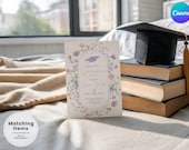 Elegant Watercolor Spring Grad Announcement – Pink & Purple High School Graduate Template