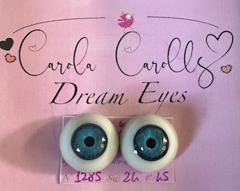 Occhi da 24 mm FLAT BLU per Bambole Reborn