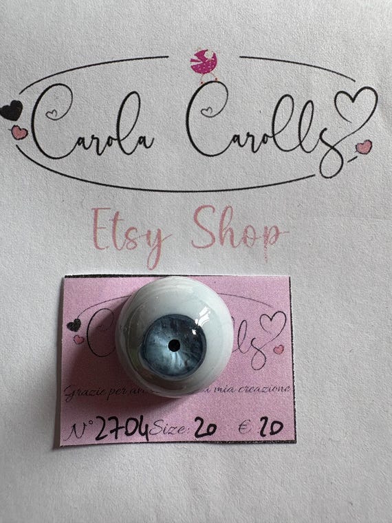 Newborn Eye 20 Mm BLUE for Reborn Dolls -SINGLE-