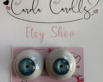 リボーンドール用20mmフラットブルーアイ - 「セカンドチョイス」#3120