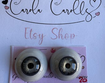 Ojos planos grises de 20 mm para muñecas reborn - "Segunda opción" #3135