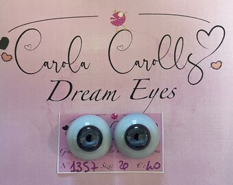 20 mm FLAT GRAY eyes for Reborn Dolls