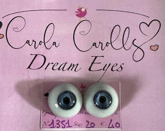 20 mm FLAT BLUE eyes for Reborn Dolls