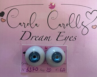 20 mm FLAT BLUE eyes for Reborn Dolls