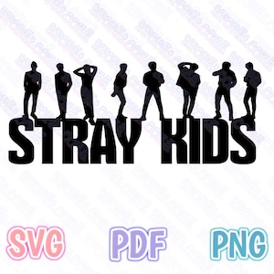 Digitale STRAY KIDS Laser Cut Dateien (svg, png, pdf) Kpop Jungengruppe