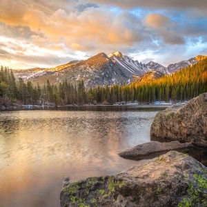 Rocky Mountain National Park Poster,  Colorado Art Poster, Rocky Mountain Art, Landscape Poster, Colorado Rockies, Estes Park wall art