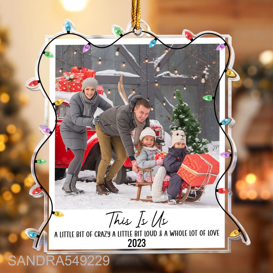 Custom Family Photo Ornament Quote Photo Ornament Photo Etsy