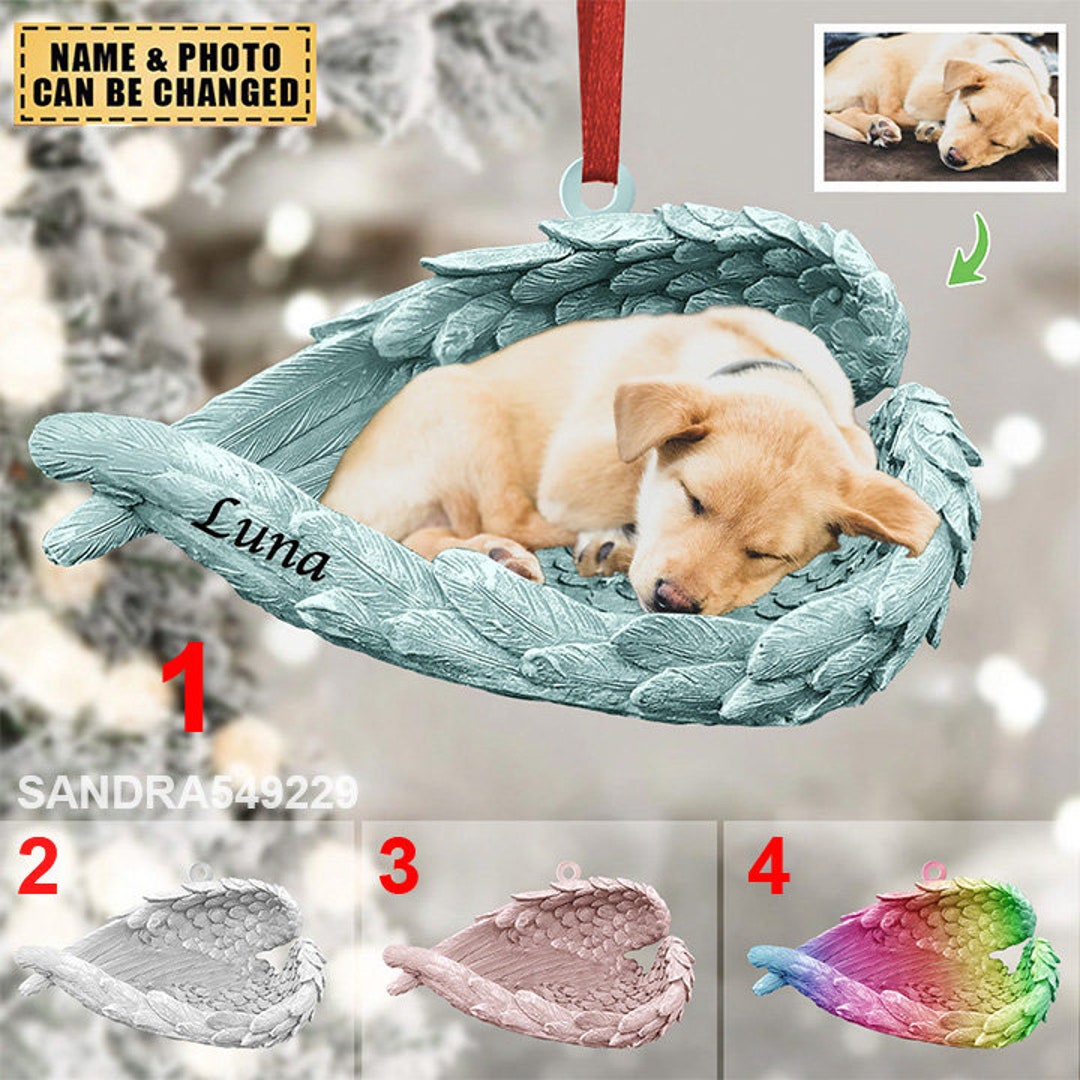 Custom Dog Memorial Ornament With Photo Pet Remembrance - Etsy