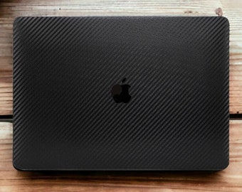 Nero in fibra di carbonio MacBook Pro M3 13'' Custodia protettiva per MacBook Air fatta a mano per 15 pollici M2 Custom MacBook Pro M1 Hardshell Cover 14 15 16