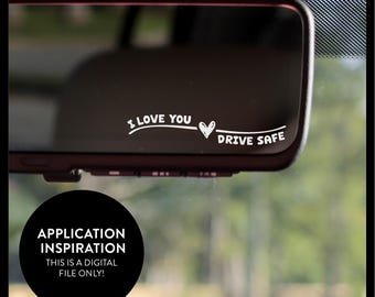 Love You Drive Safe Spiegelaufkleber – Wasserdicht, Sonnenfest – Inspirierende Botschaft Für Auto & Motorrad (Silber)