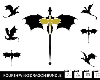 Fourth Wing Dragon Type SVG Bundle - Etsy Canada