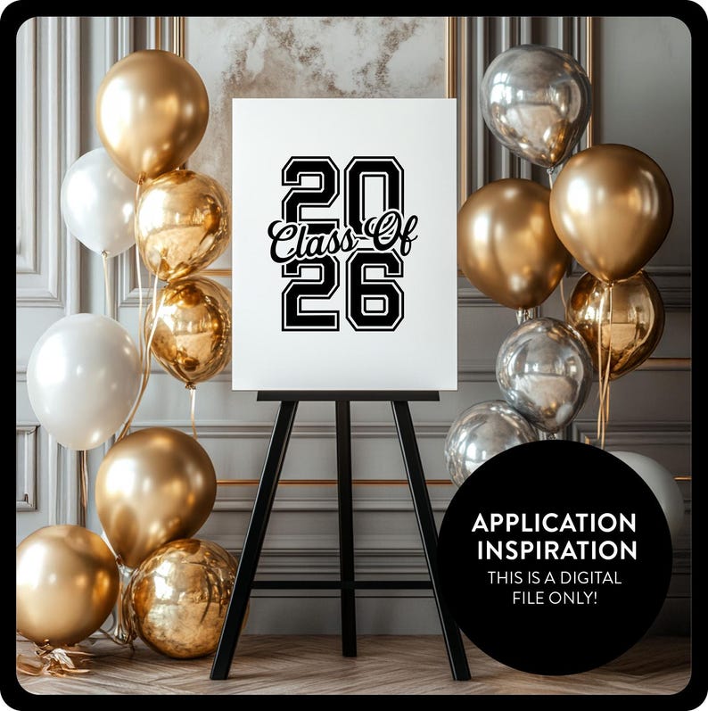 Senior 2026 SVG, Class of 2026 digital design, perfect for Graduation shirts, Senior Year shirts, Senior 2026 decals, and 2026 sublimation projects. This trendy Senior SVG is ideal for Cricut and Silhouette users, great for senior scrapbook pages, graduation gifts, and custom Senior Year High School or College apparel. Use this Digital Scrapbook PNG for DIY crafts, Senior 2026 stickers, or personalized Class of 2026 gifts. Perfect gift idea for a 2026 graduate—stylish, versatile