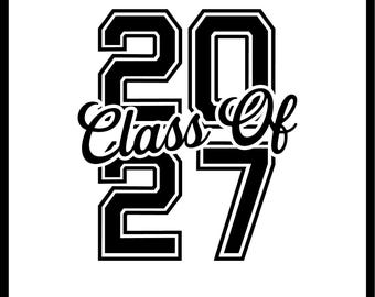 Senior 2027 SVG: Trendy DIY Shirt Design (Digital Download)