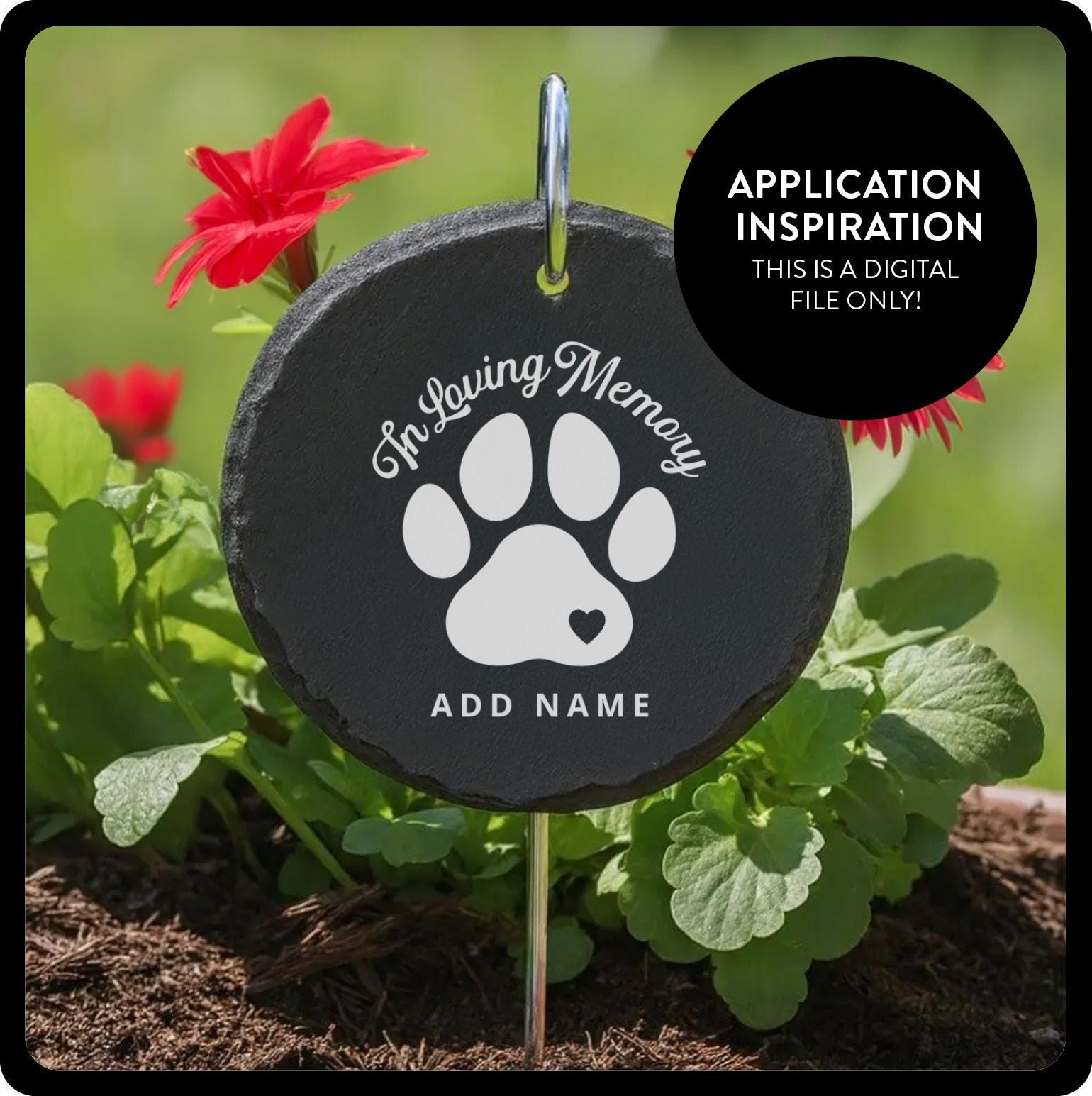 Pet Memorial SVG Instant Download, in Loving Memory Cut File for Cricut ...