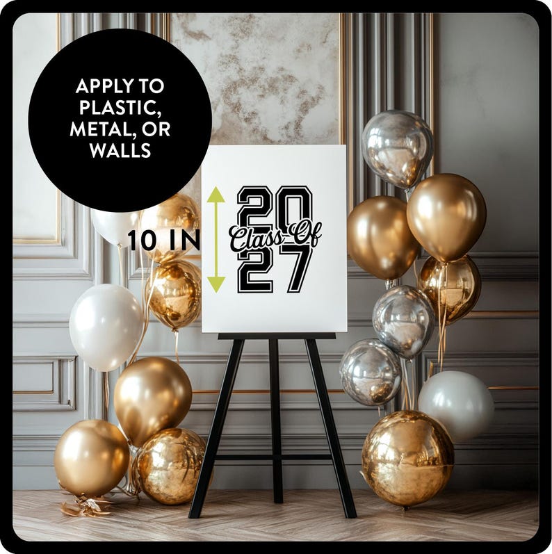 Class of 2027 Vinyl Decal: Graduation Sticker - Etsy