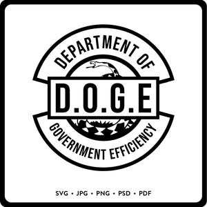 D.O.G.E SVG Abteilung für Regierungs-Effizienz Trending Shirt Design Donald Trump 2025 Treten Sie nicht auf mich MAGA Trump Inspirierter DOGE Aufkleber