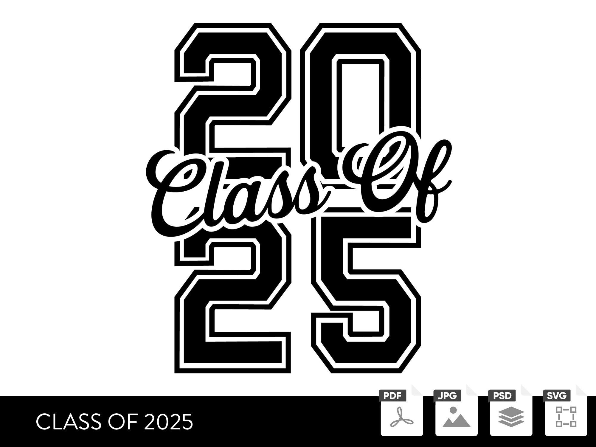Class of 2025 SVG Cricut Cut File for 2025 Senior DIY Vinyl Projects Etsy