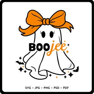 Boo Jee Ghost SVG: Trendy Halloween Cricut Cut File (Digital Download