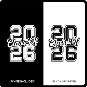 Senior 2026 SVG, Class of 2026 digital design, perfect for Graduation shirts, Senior Year shirts, Senior 2026 decals, and 2026 sublimation projects. This trendy Senior SVG is ideal for Cricut and Silhouette users, great for senior scrapbook pages, graduation gifts, and custom Senior Year High School or College apparel. Use this Digital Scrapbook PNG for DIY crafts, Senior 2026 stickers, or personalized Class of 2026 gifts. Perfect gift idea for a 2026 graduate—stylish, versatile