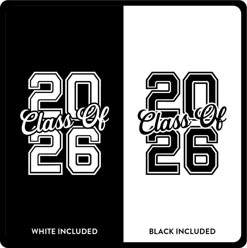 Senior 2026 SVG, Class of 2026 digital design, perfect for Graduation shirts, Senior Year shirts, Senior 2026 decals, and 2026 sublimation projects. This trendy Senior SVG is ideal for Cricut and Silhouette users, great for senior scrapbook pages, graduation gifts, and custom Senior Year High School or College apparel. Use this Digital Scrapbook PNG for DIY crafts, Senior 2026 stickers, or personalized Class of 2026 gifts. Perfect gift idea for a 2026 graduate—stylish, versatile
