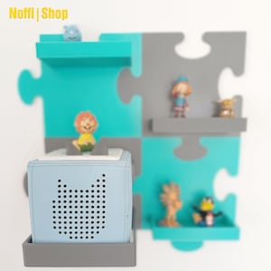 Tonie Puzzle | Toniebox storage | Toniebox holder | Shelf for Tonies and personalized text on the front | Basic Puzzle