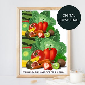 Kitchen Bounty: Vibrant Fruit Art for a Fresh & Flavorful Decor