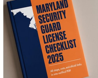 Lista de verificación para la licencia de guardia de seguridad de Maryland (2025) / Guía paso a paso en PDF, costos, enlaces y requisitos de solicitud