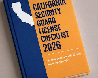 Lista de verificación para la licencia de guardia de seguridad de California (2025) / Pasos y costos (Guía imprimible en PDF)
