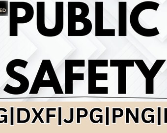 SEGURIDAD PÚBLICA Cita de texto Svg y Png, Personal de seguridad Vinilo & Archivo de corte artesanal, Bouncer