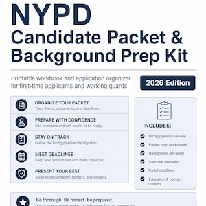 NYPD Candidate Packet & Background Prep Kit