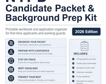 NYPD Candidate Packet & Background Prep Kit