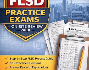 Exámenes de práctica para el examen de Director de Seguridad contra Incendios y de Vida de la Ciudad de Nueva York (FLSD) + Paquete de repaso presencial en formato PDF