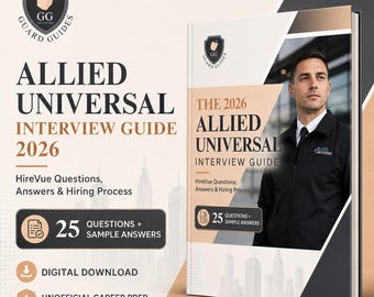 Allied Universal intervjuguide 2026 | HireVue frågor och exempelsvar | Anställningsintervju för säkerhetsvakt PDF