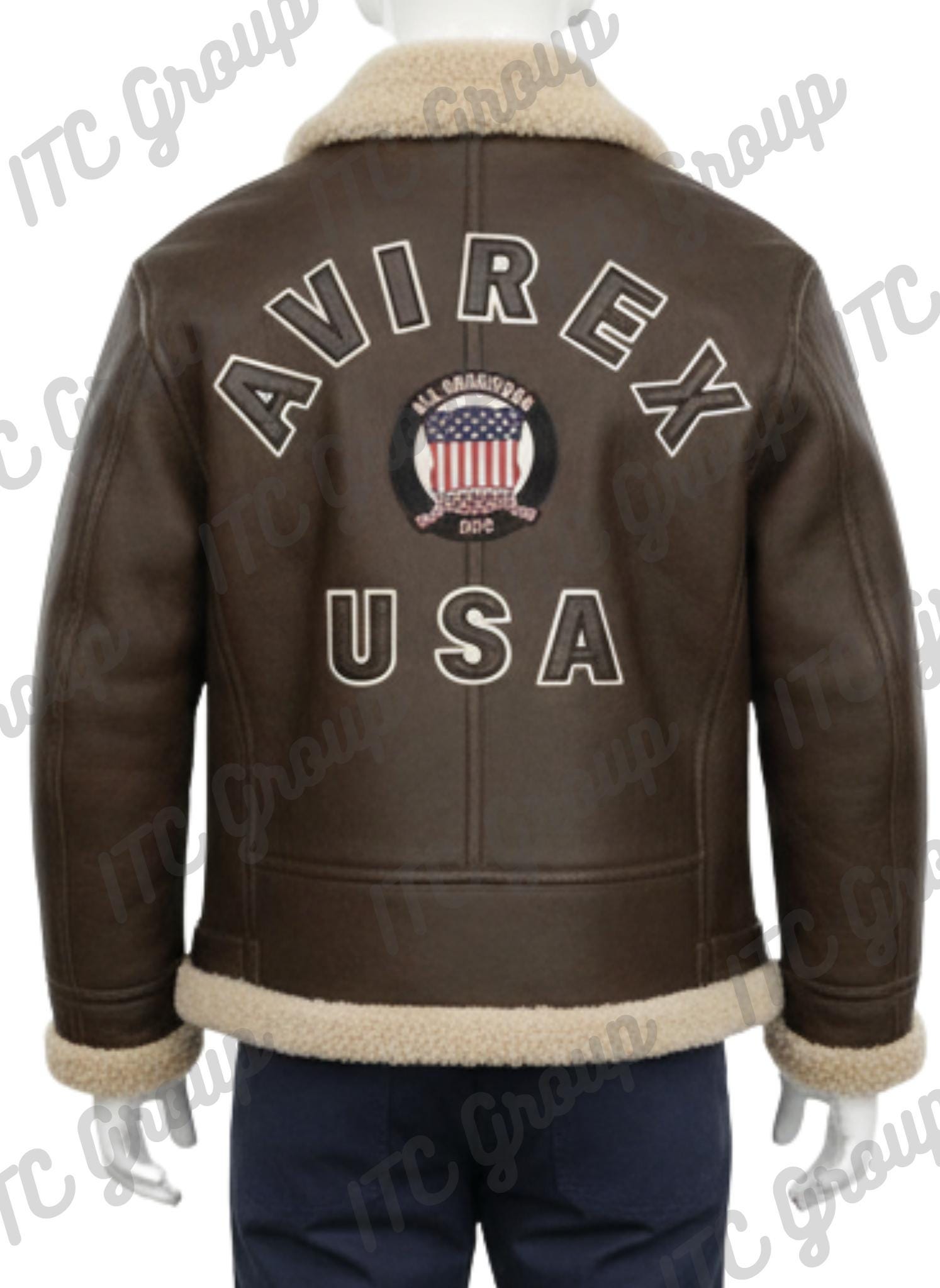 Sheepskin Avirex Bomber - Etsy Canada