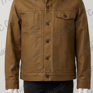 Op The Last of Us Pedro Pascal geïnspireerde katoenen jas | Joel Miller-cosplaykostuum | Handgemaakt premium canvas jack